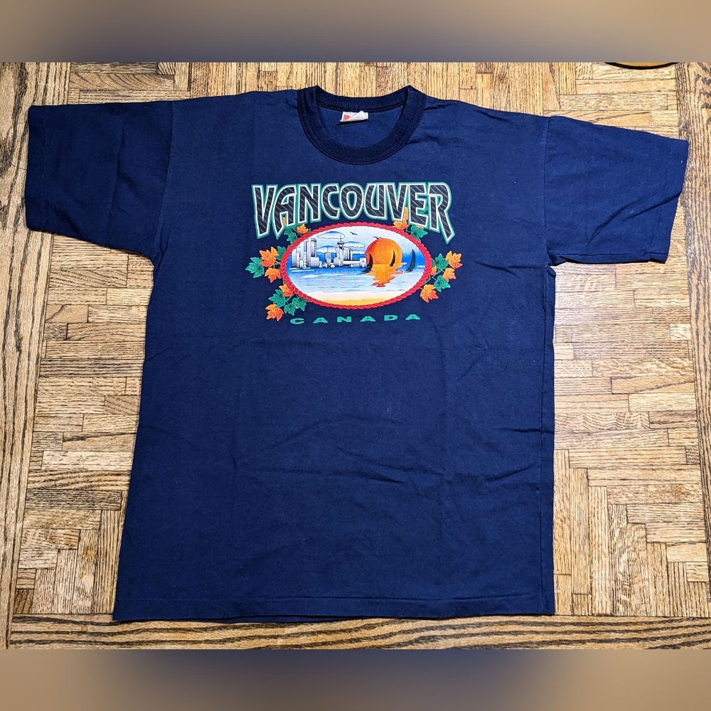 Vintage 90s Vancouver Canada Graphic T-Shirt Sz L